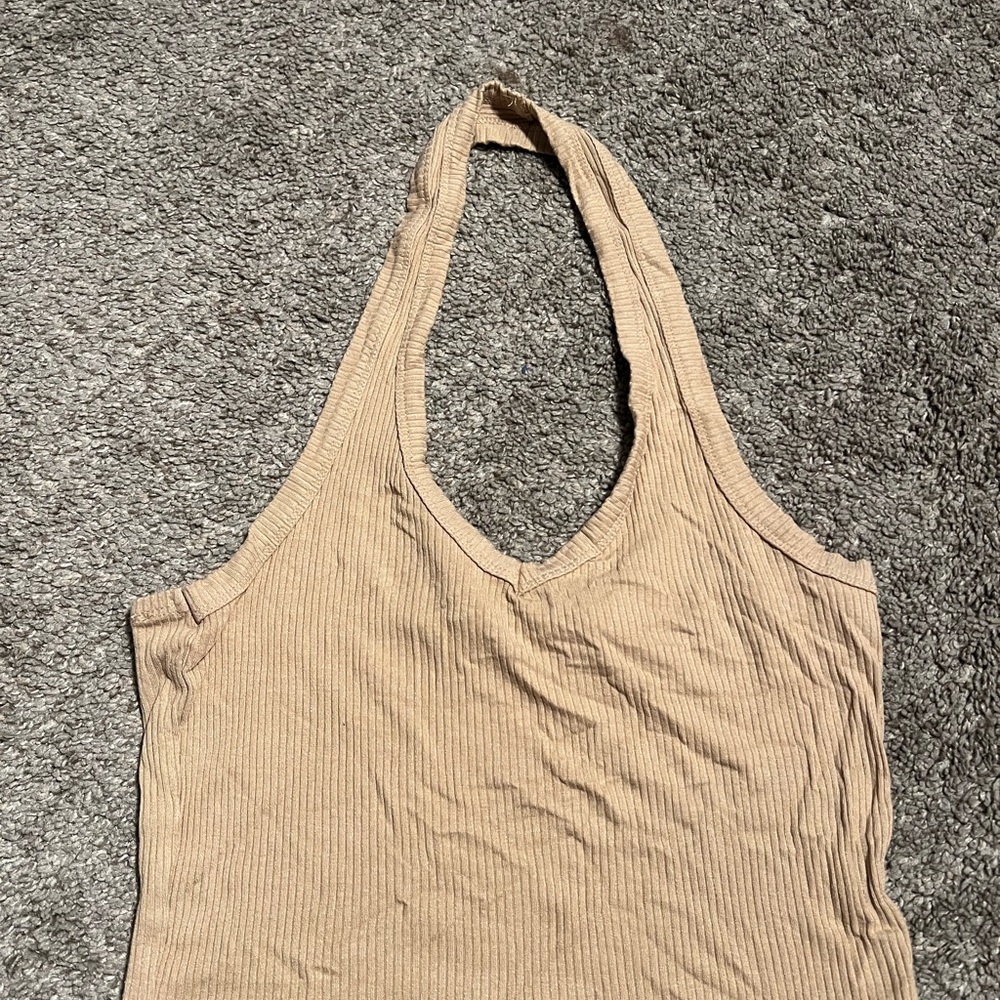 Women's Tan Halter Top